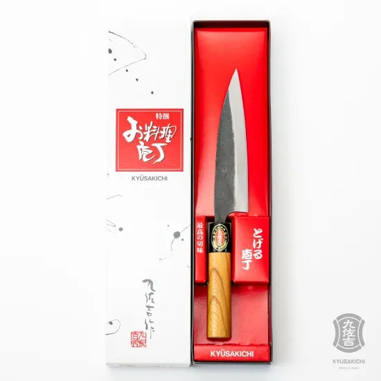 Kusakichi Horse Mackerel Slicing Knife, Zelkova Handle